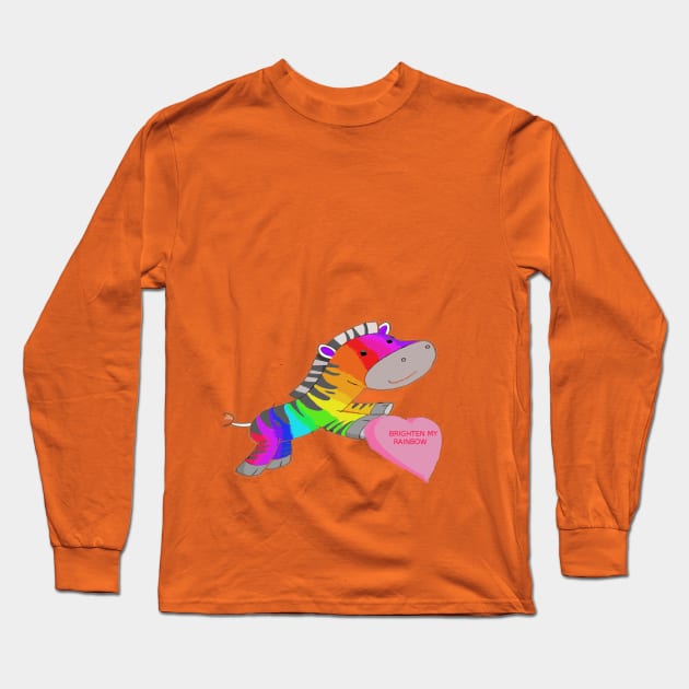 BRIGHTEN MY RAINBOW Long Sleeve T-Shirt by RAINBOWZEBRA